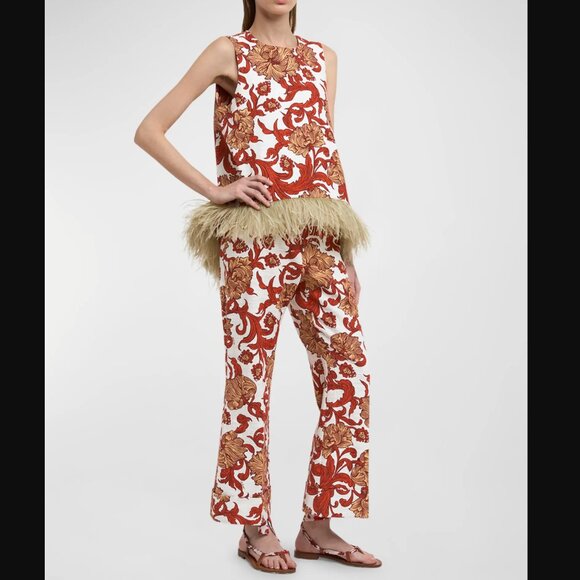 LA DoubleJ Pants - La DoubleJ La Scala Feather Top and Hendrix Pants